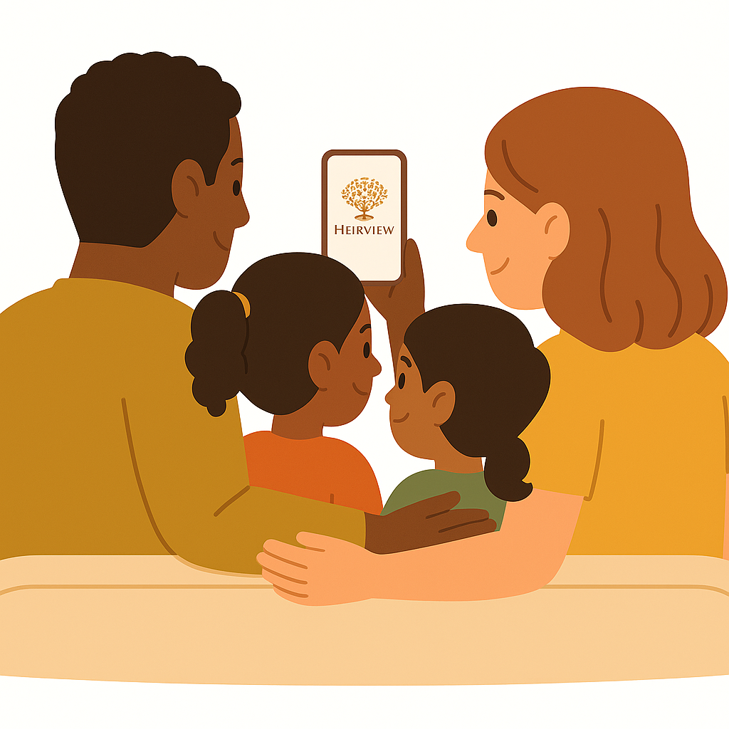Illustration of family moments and memories